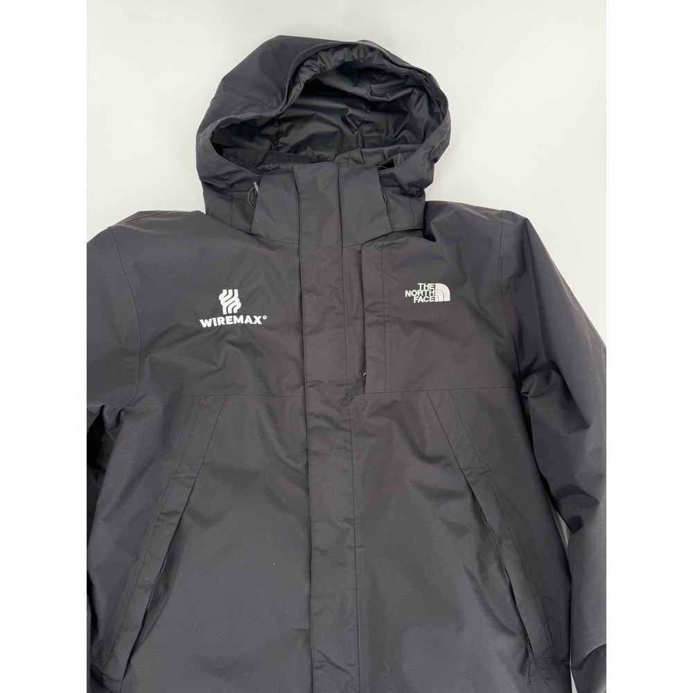 The North Face Mens DryVent Insulated Hooded Jacket Black Wiremax Logo Large - Picture 2 of 12